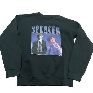 Spencer Reid Black Graphic Crewneck Criminal Minds Size Small/Medium Television
